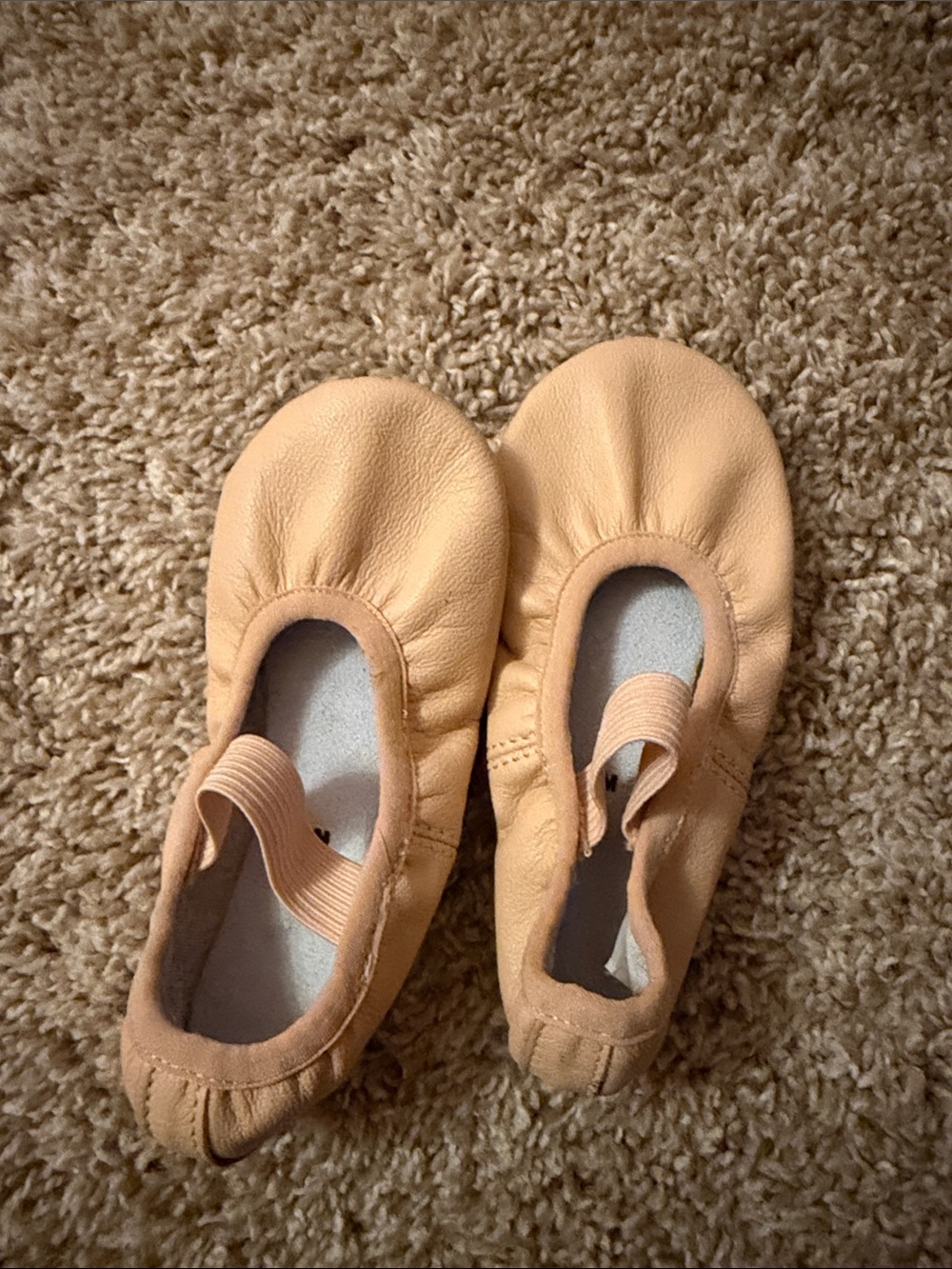 Kids Elastic-Band Ballet Flats in Peach
